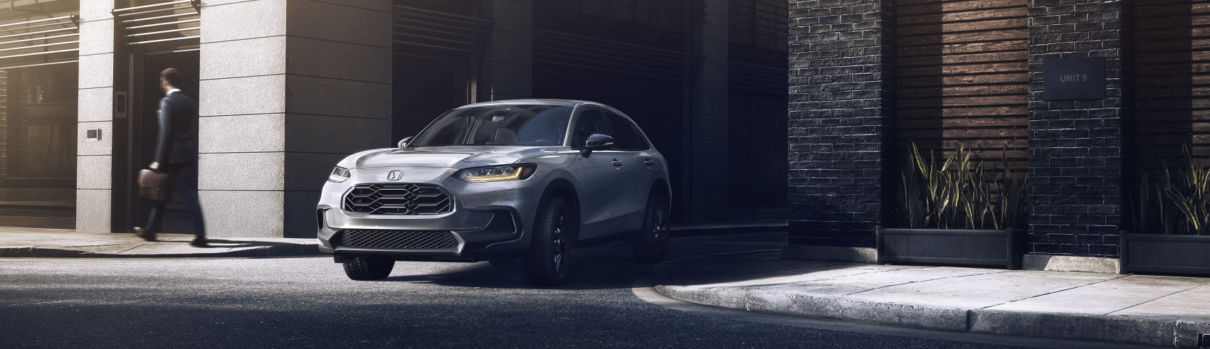 Honda HR-V pulling out of city street